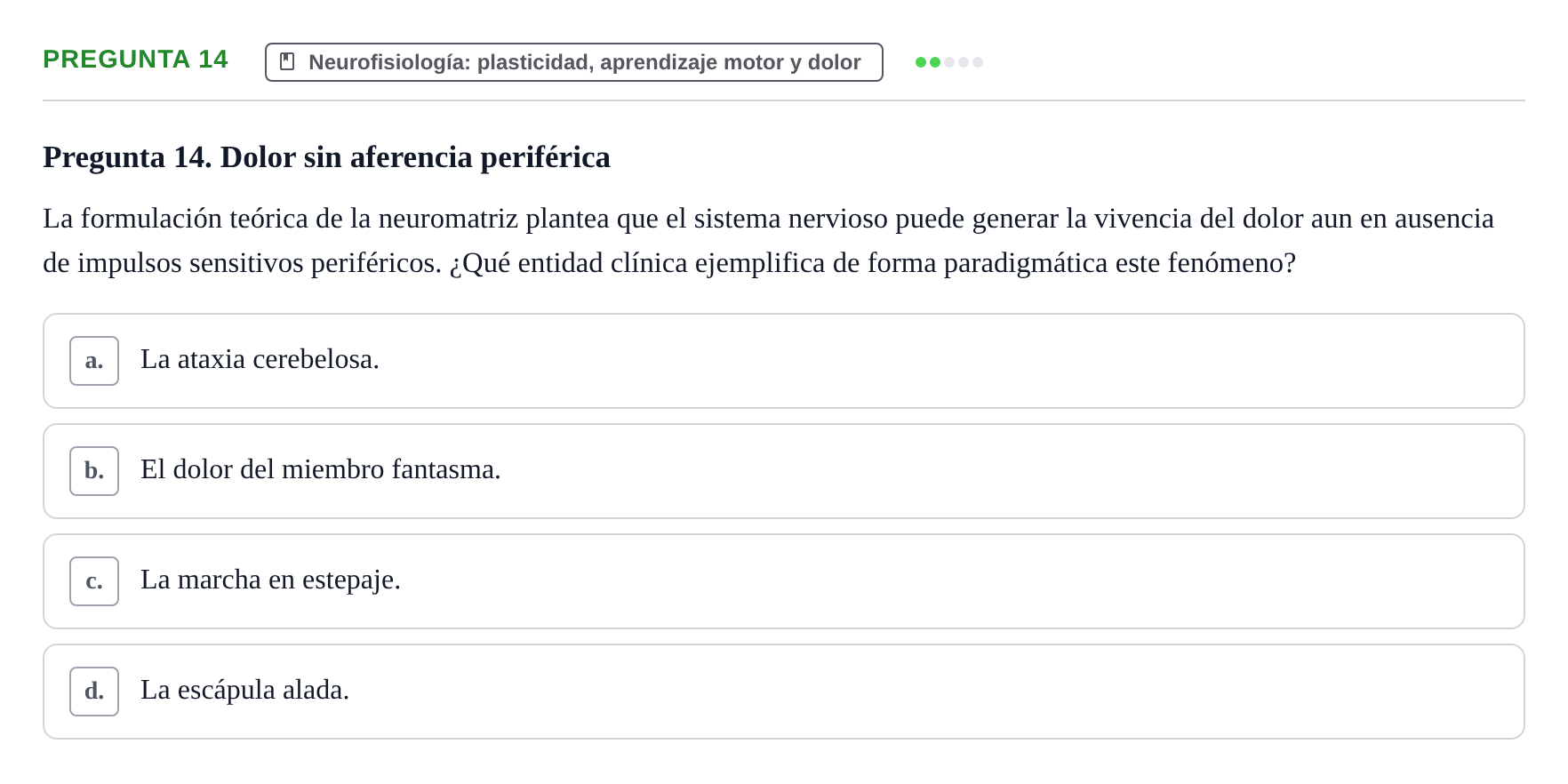 Enunciado: Pregunta 14
