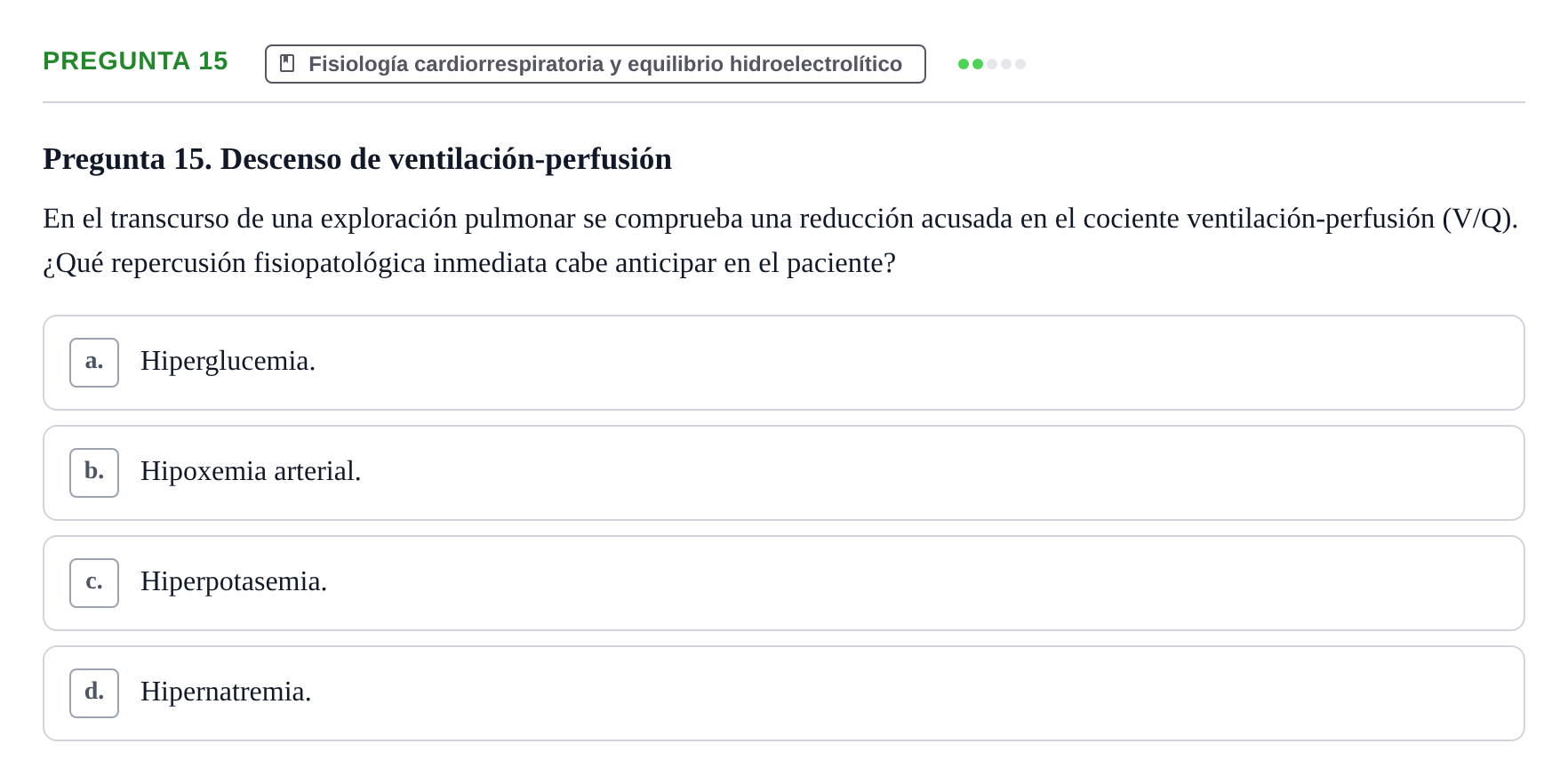 Enunciado: Pregunta 15