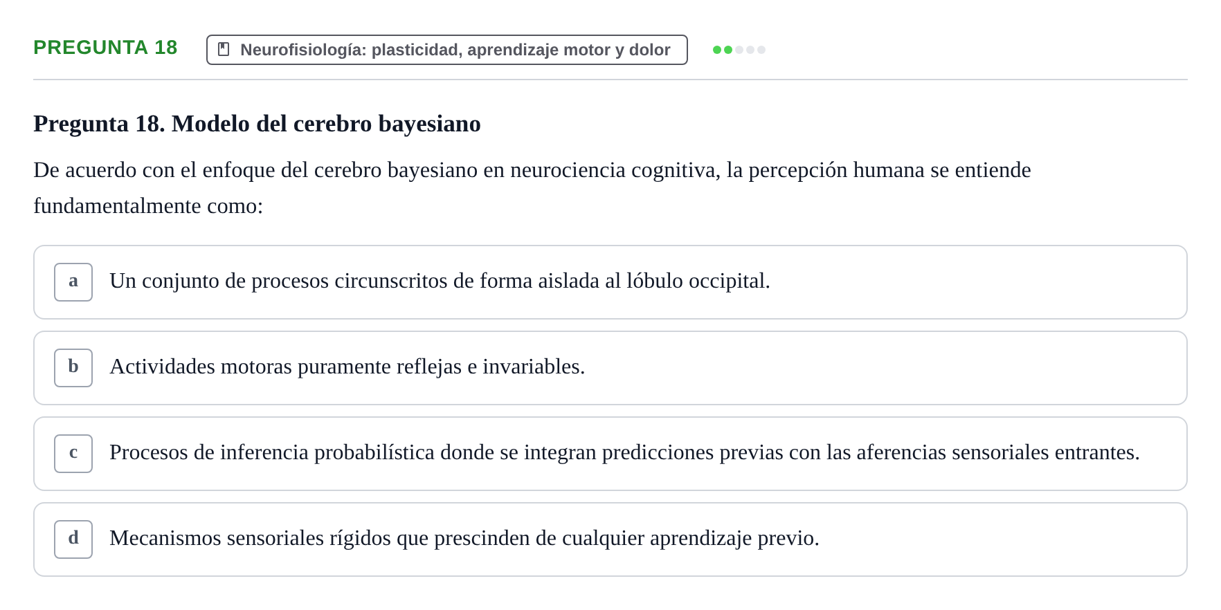 Enunciado: Pregunta 18