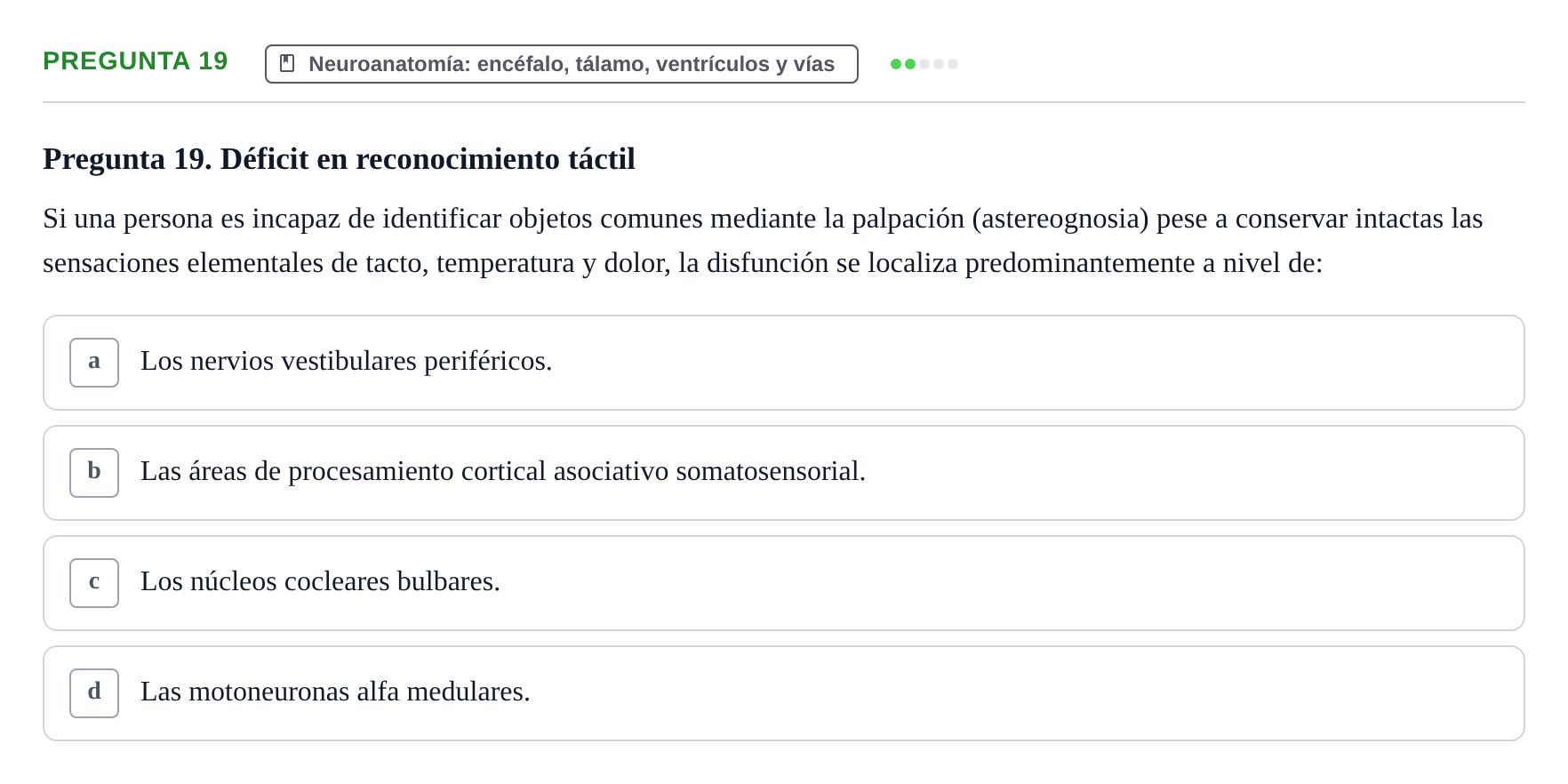 Enunciado: Pregunta 19