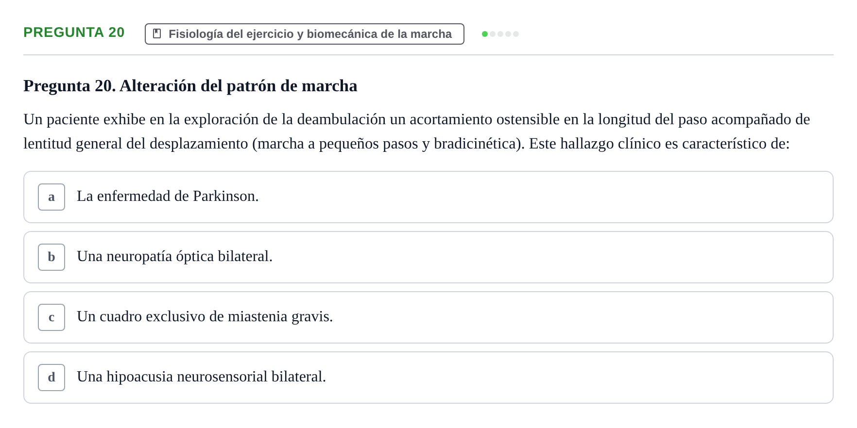 Enunciado: Pregunta 20