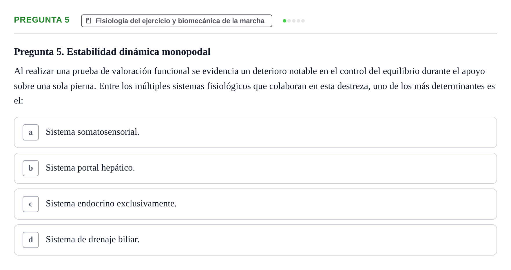 Enunciado: Pregunta 5