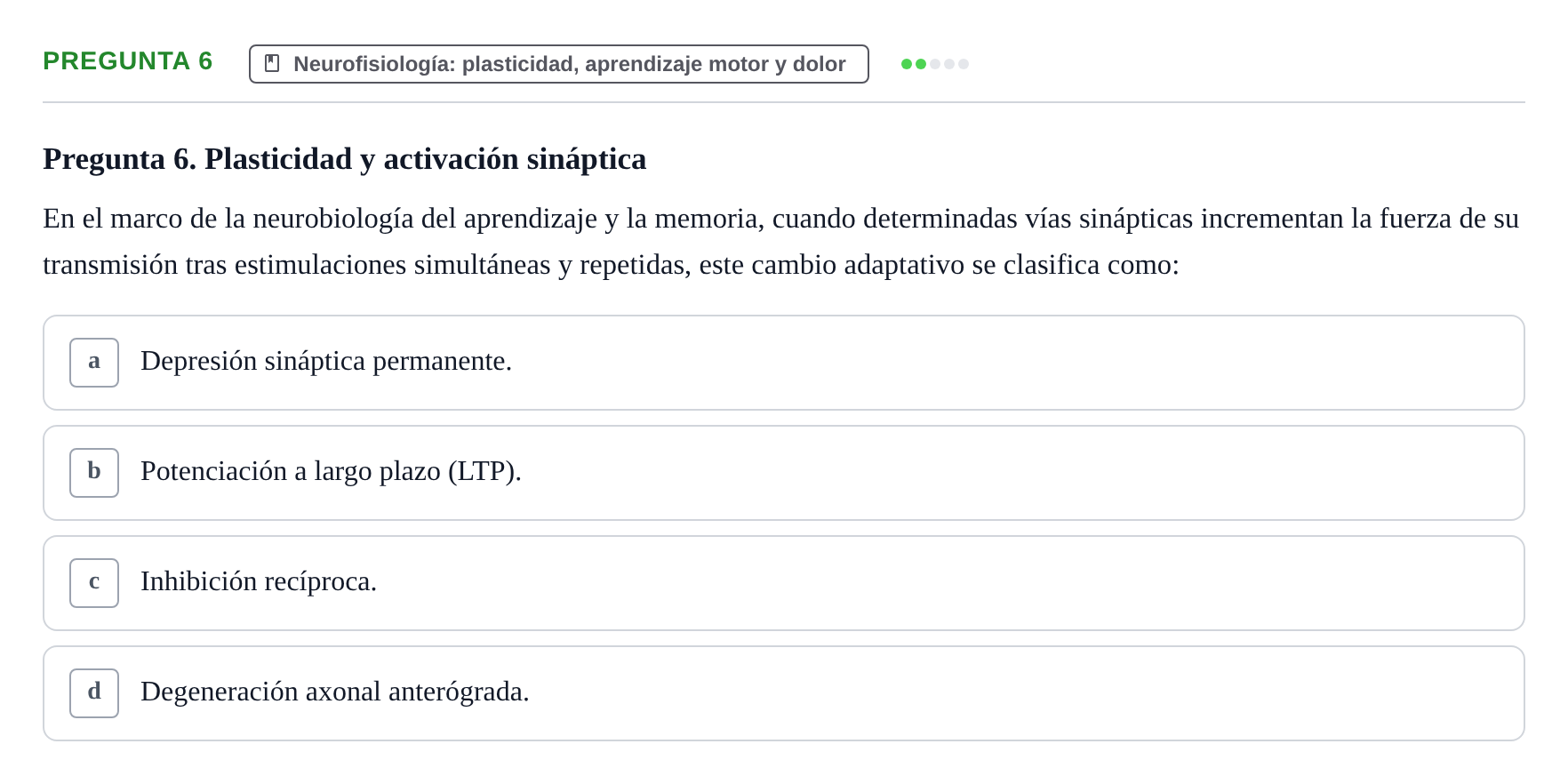 Enunciado: Pregunta 6