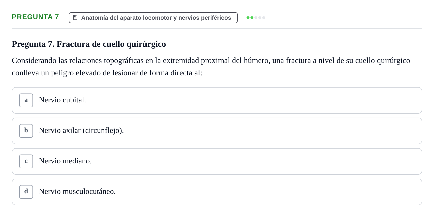 Enunciado: Pregunta 7