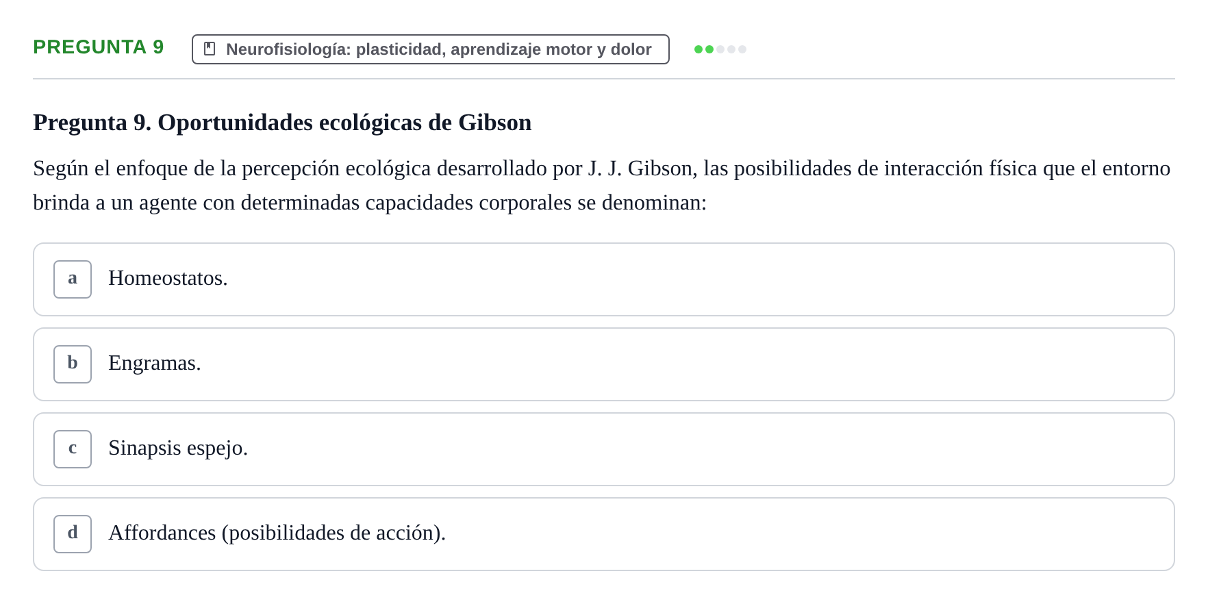 Enunciado: Pregunta 9