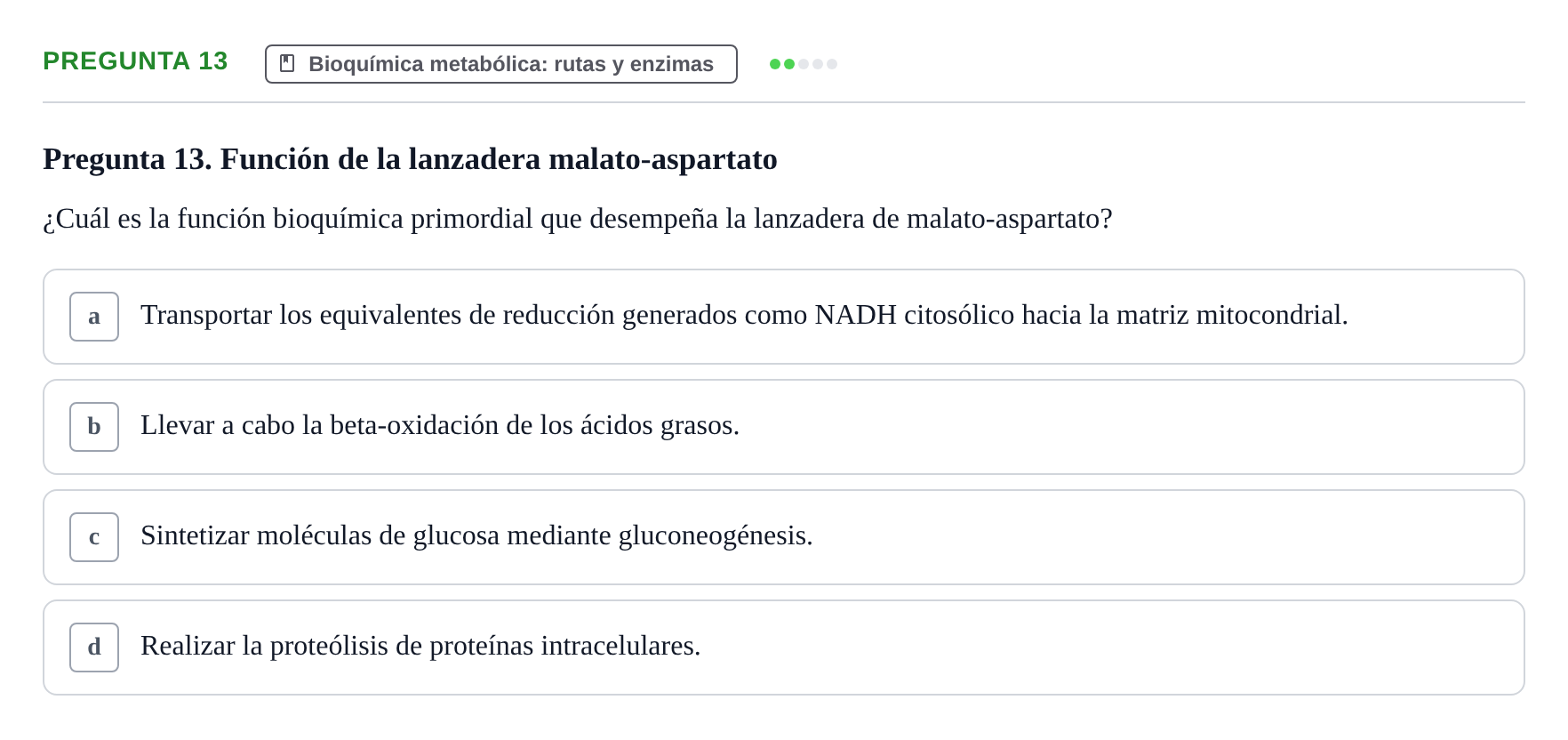 Enunciado: Pregunta 13