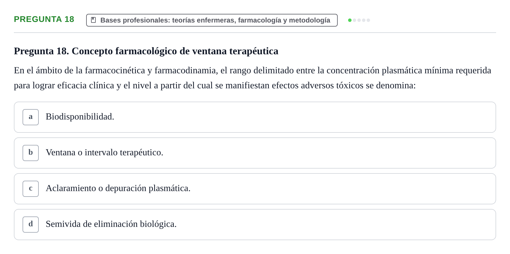 Enunciado: Pregunta 18