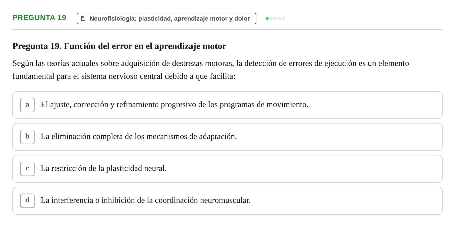Enunciado: Pregunta 19