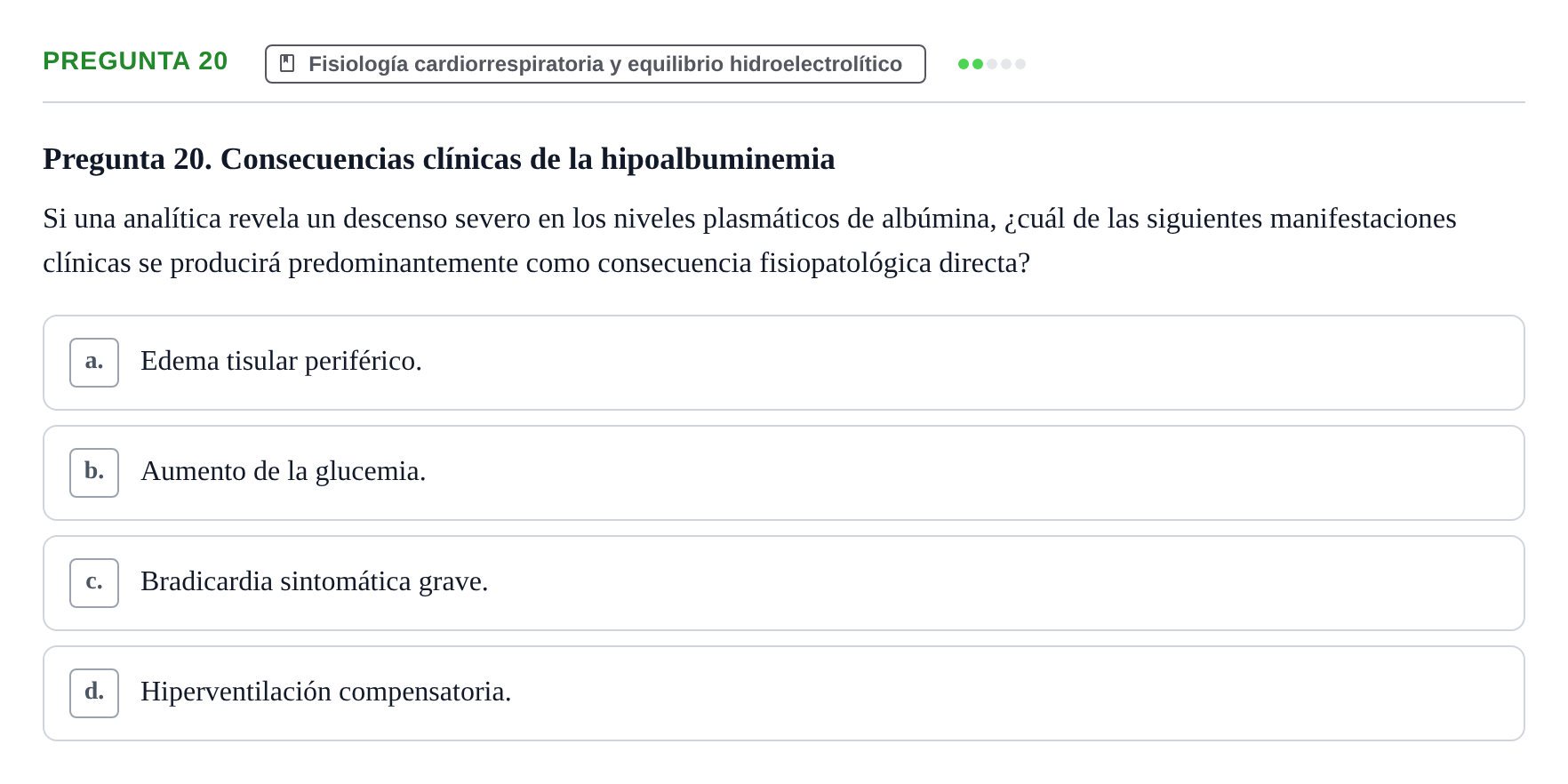Enunciado: Pregunta 20