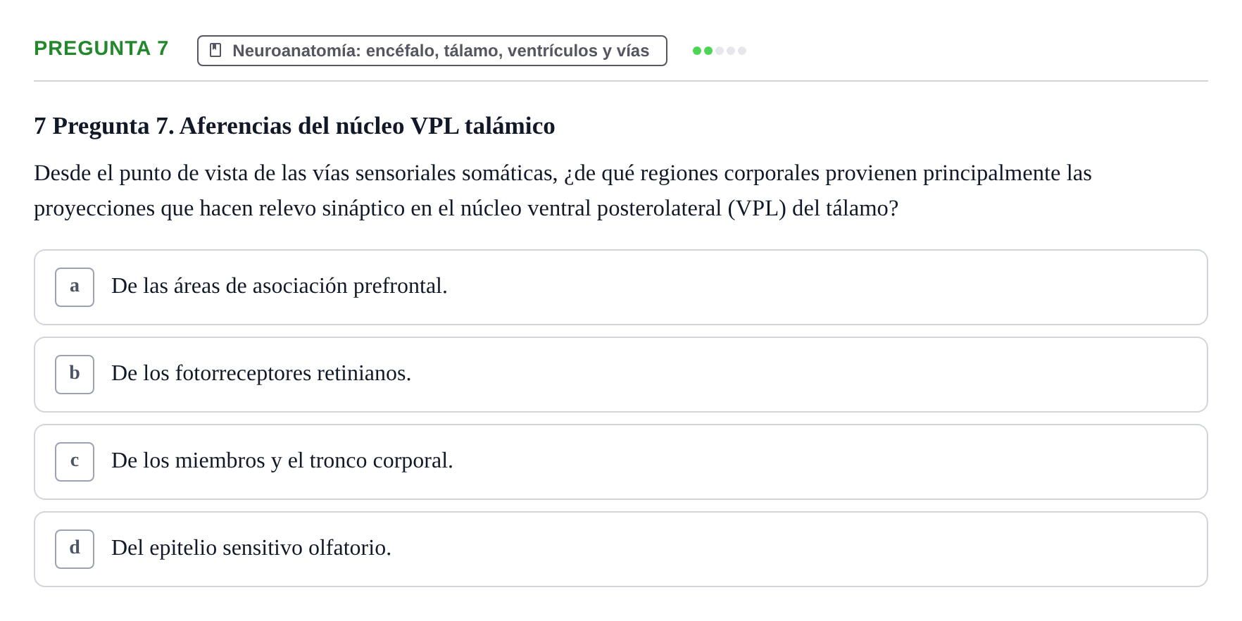 Enunciado: Pregunta 7