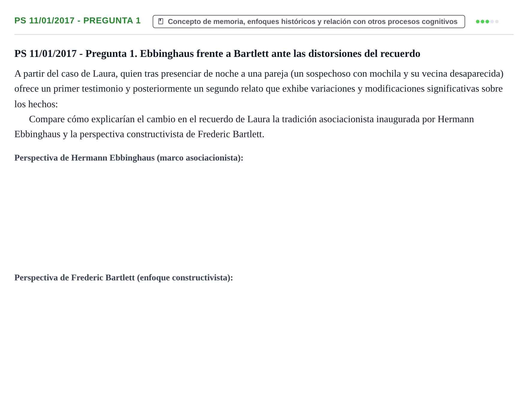 Enunciado: Ejercicio PS 11/01/2017 - Pregunta 1 · Psicología de la Atención y la Memoria UOC 2017