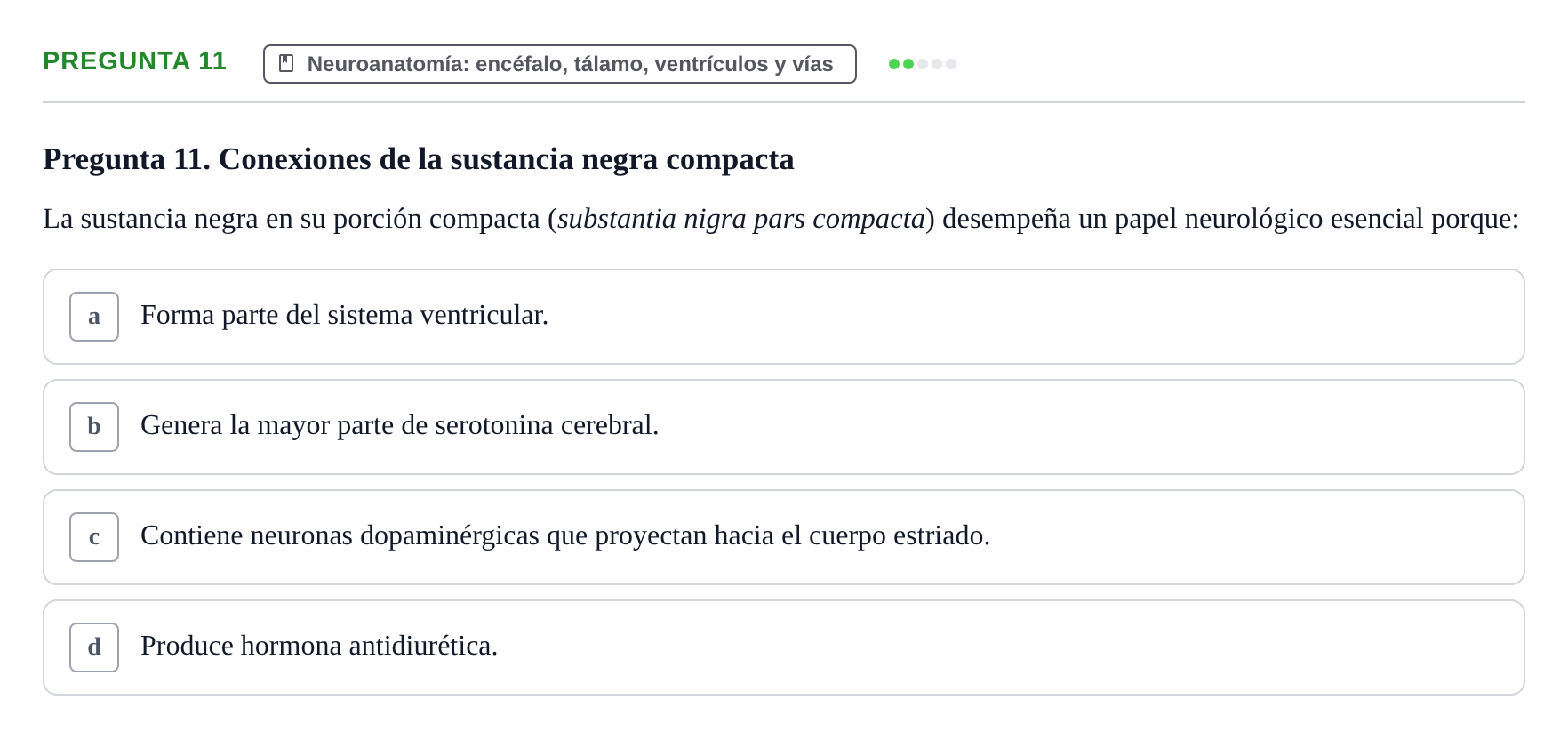 Enunciado: Pregunta 11