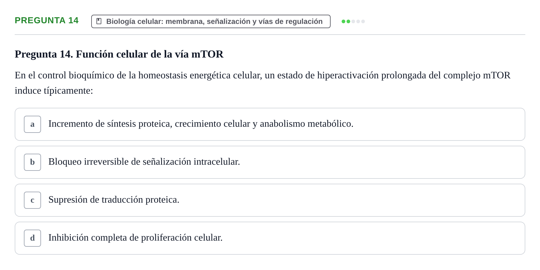 Enunciado: Pregunta 14