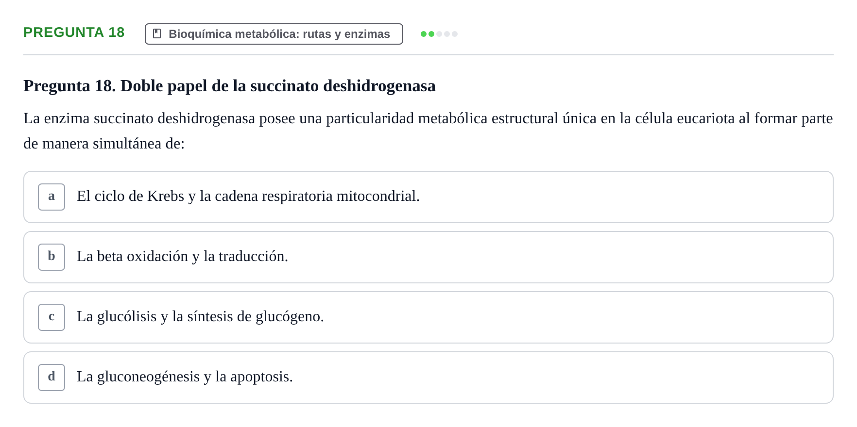 Enunciado: Pregunta 18