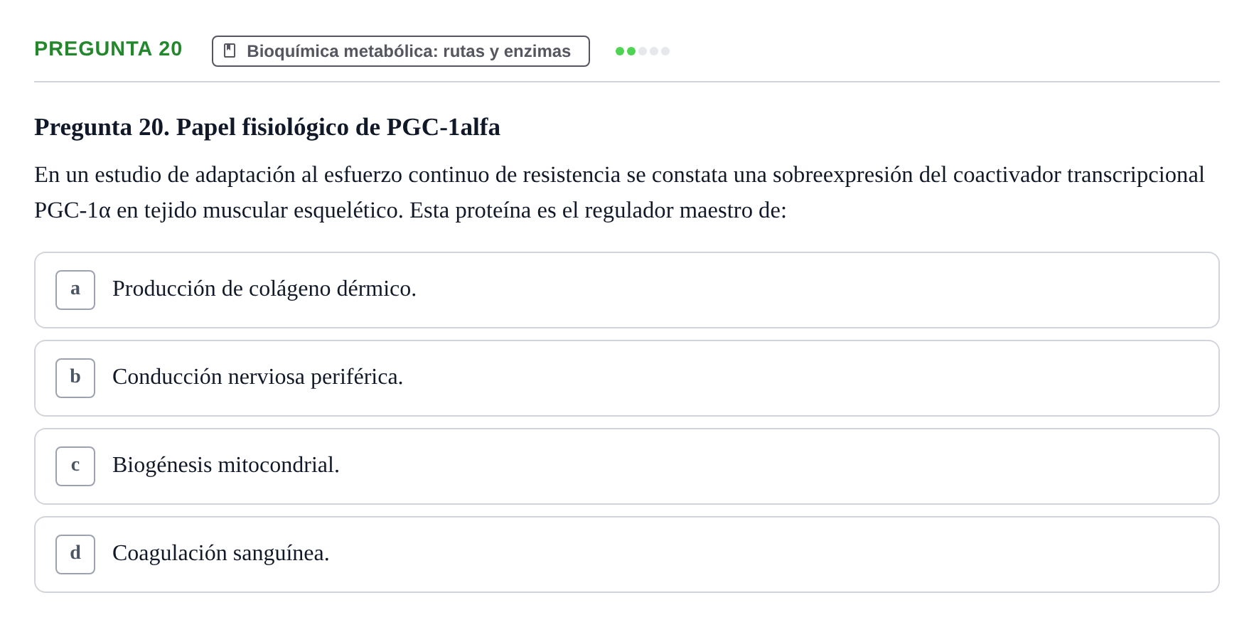 Enunciado: Pregunta 20