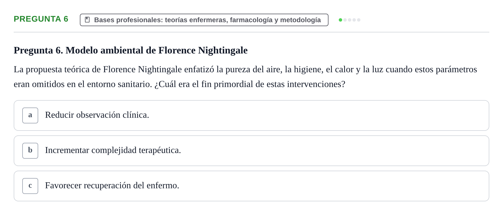 Enunciado: Pregunta 6