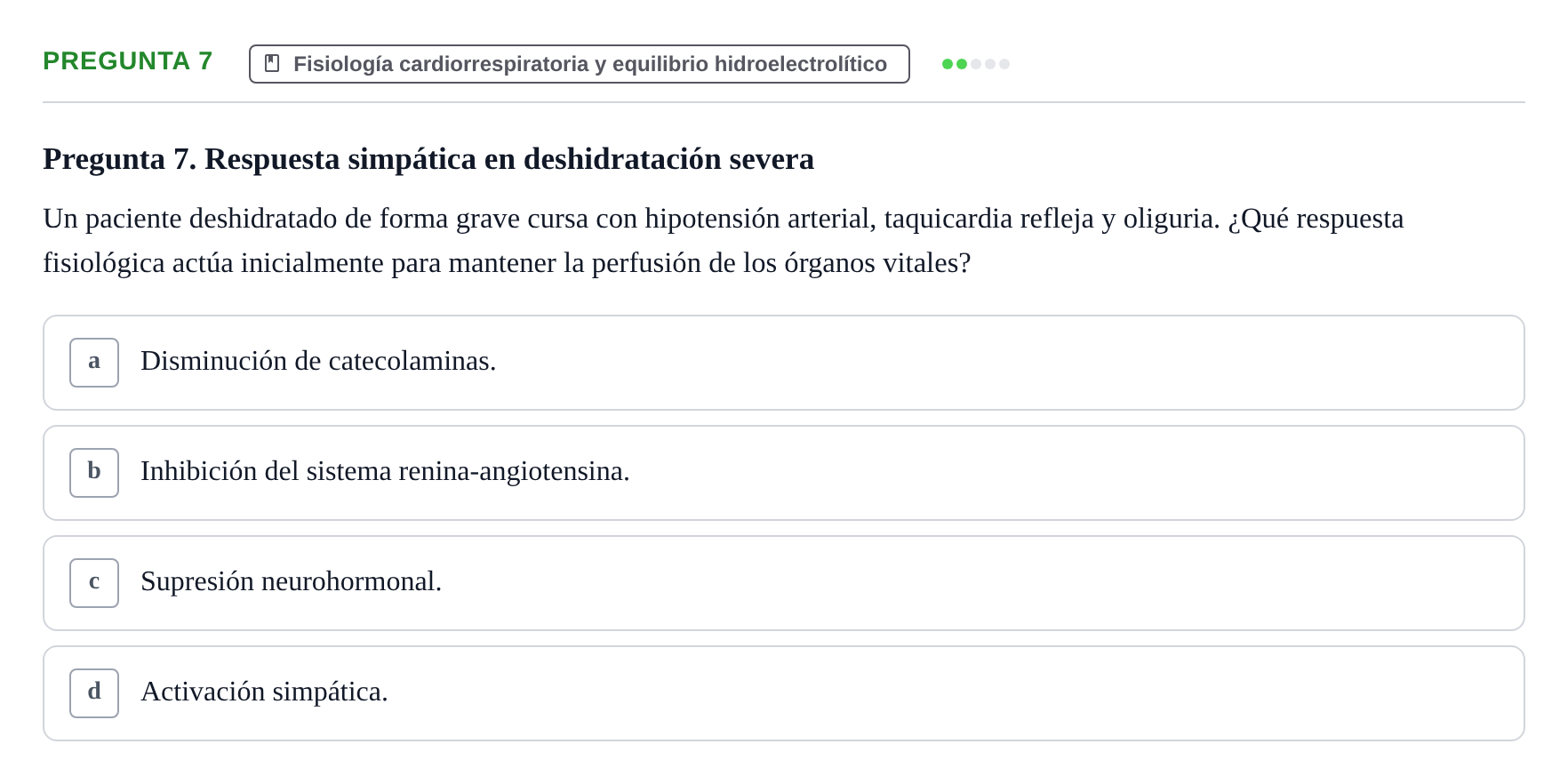 Enunciado: Pregunta 7