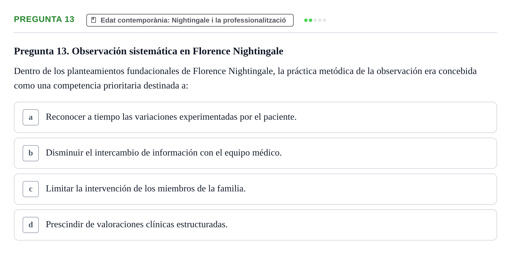 Enunciado: Pregunta 13