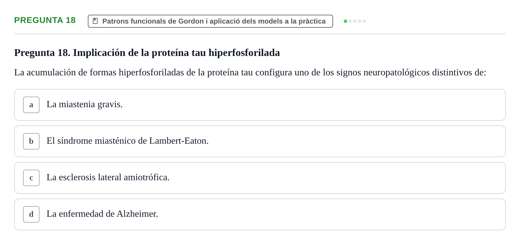 Enunciado: Pregunta 18