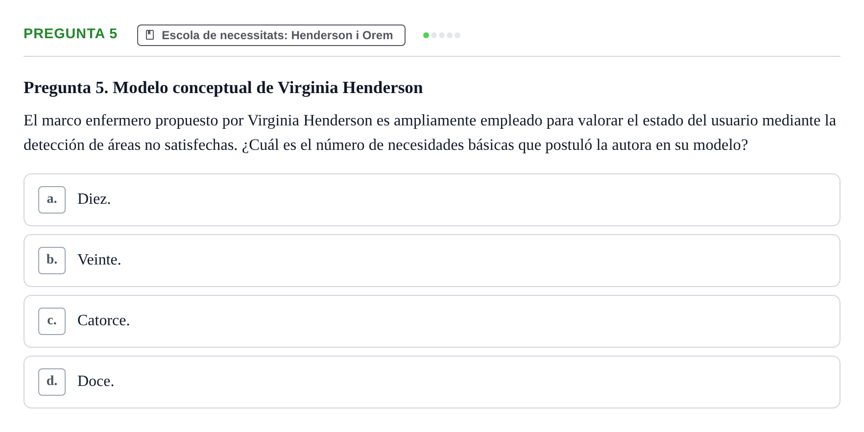Enunciado: Pregunta 5