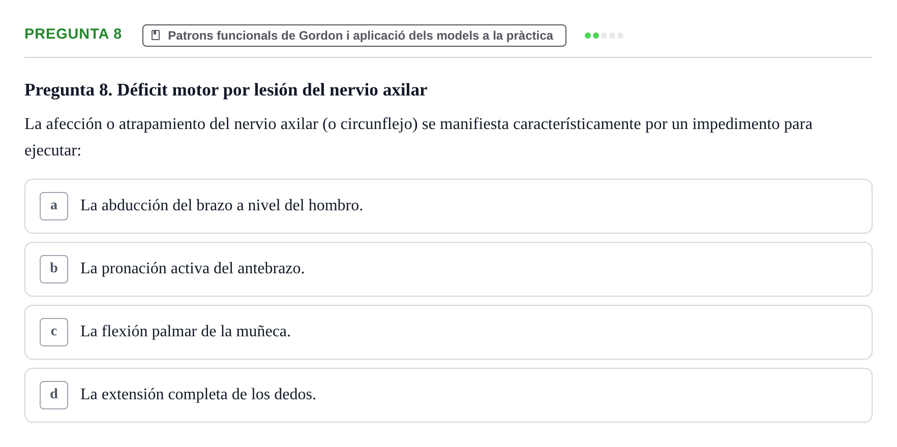 Enunciado: Pregunta 8