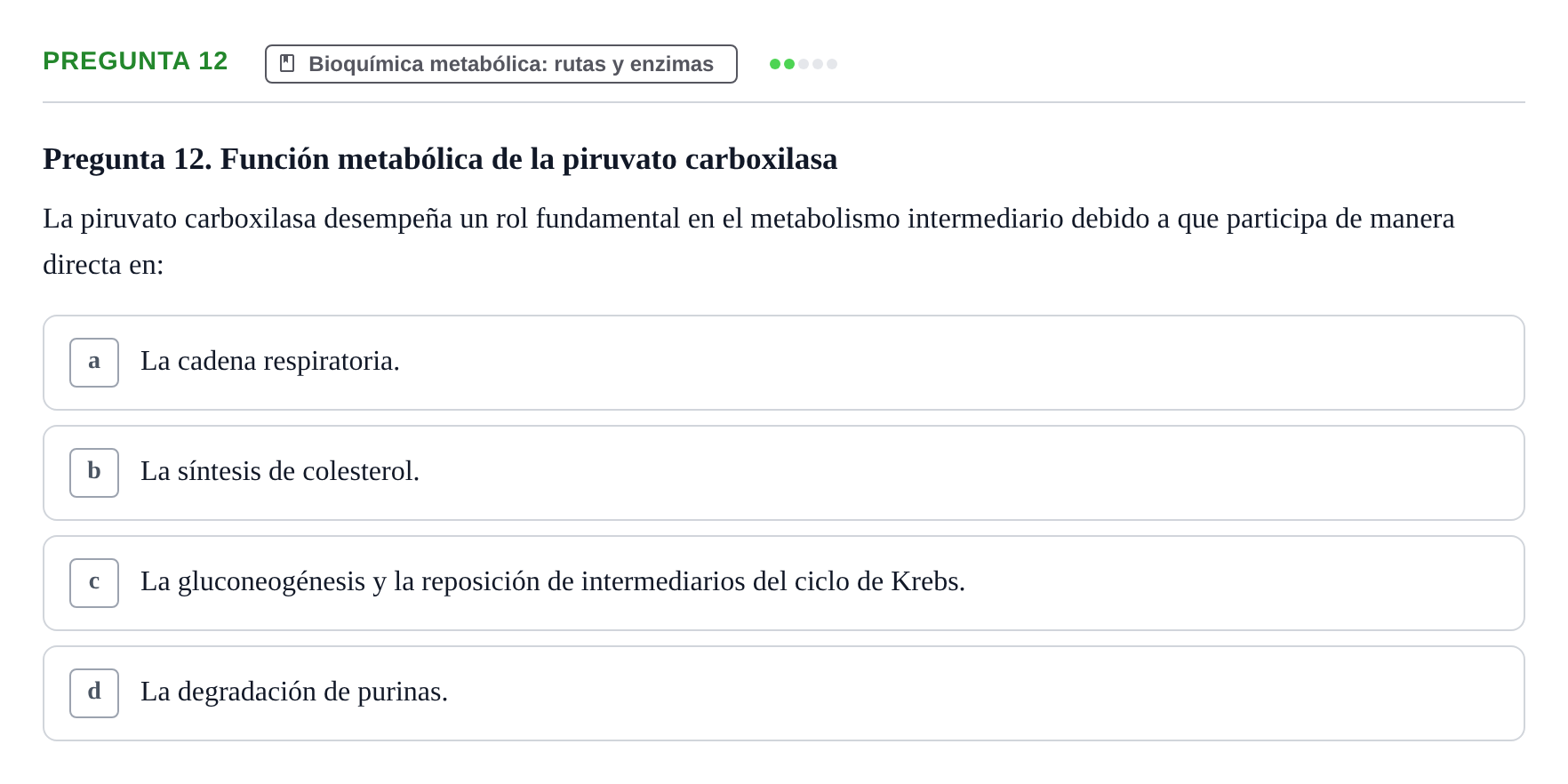Enunciado: Pregunta 12