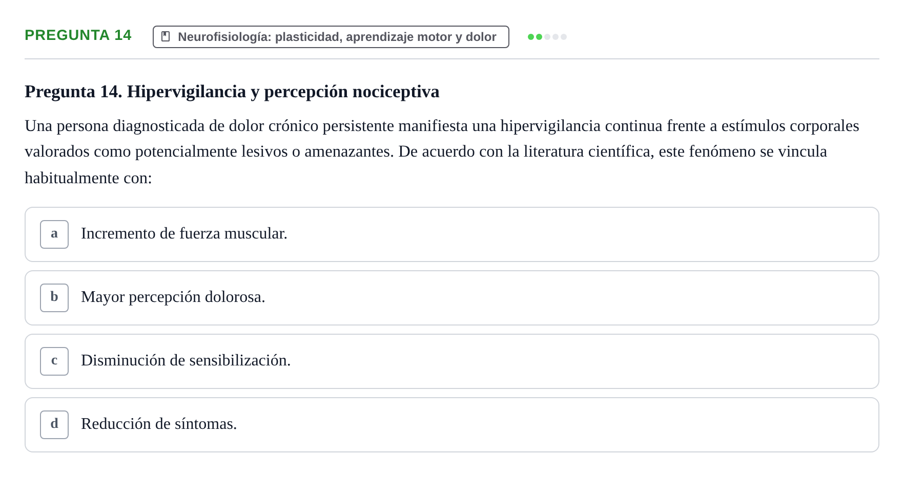 Enunciado: Pregunta 14
