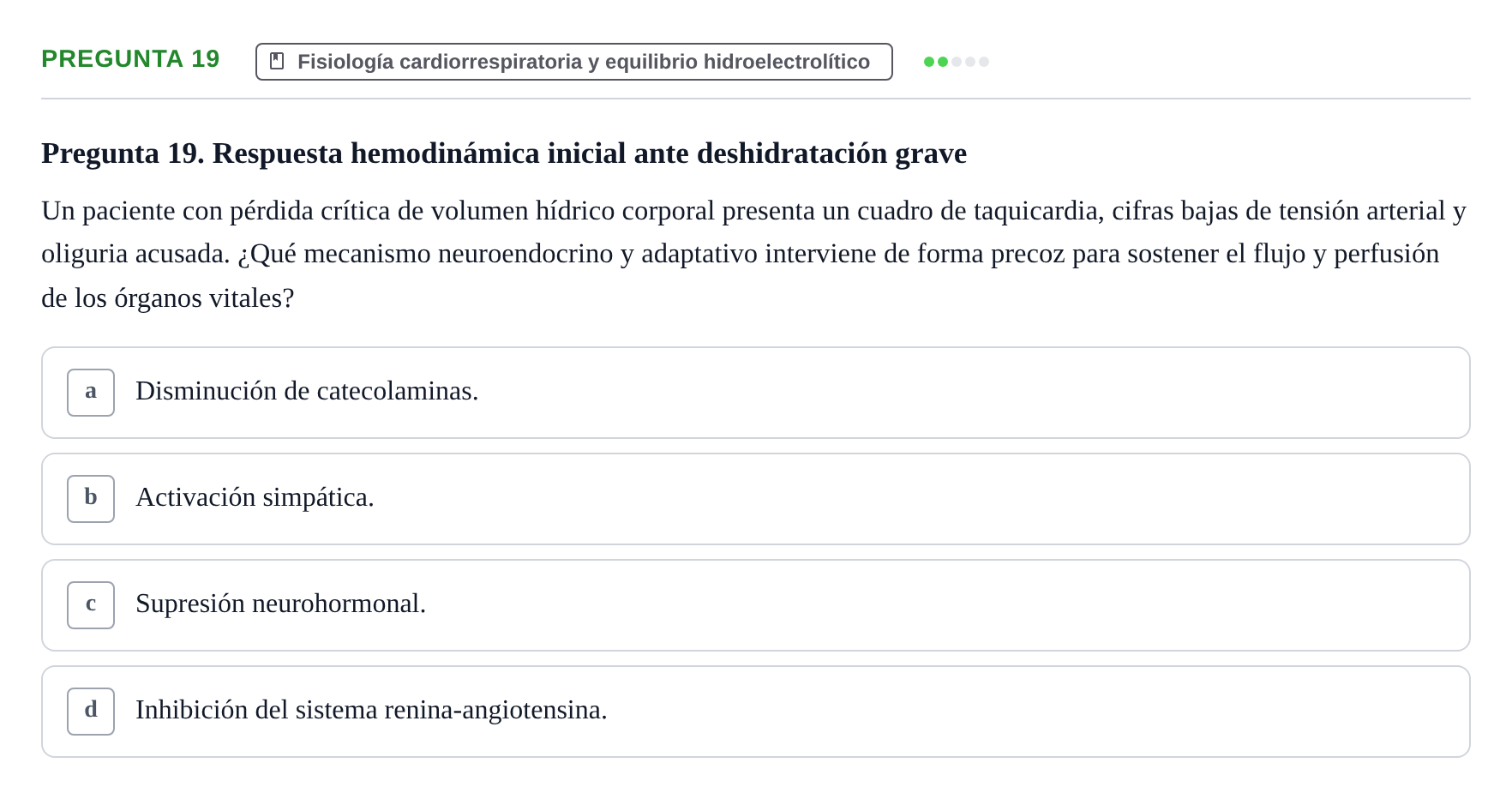 Enunciado: Pregunta 19
