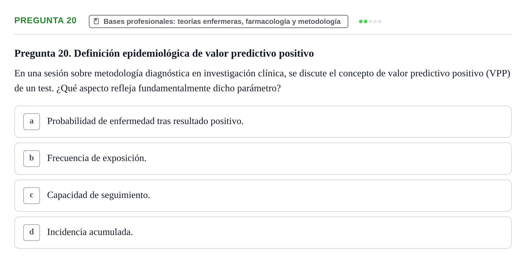 Enunciado: Pregunta 20