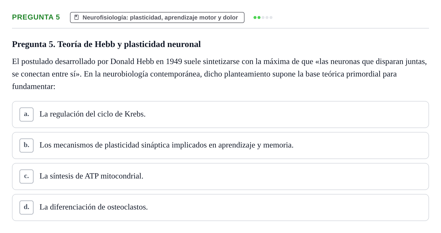 Enunciado: Pregunta 5
