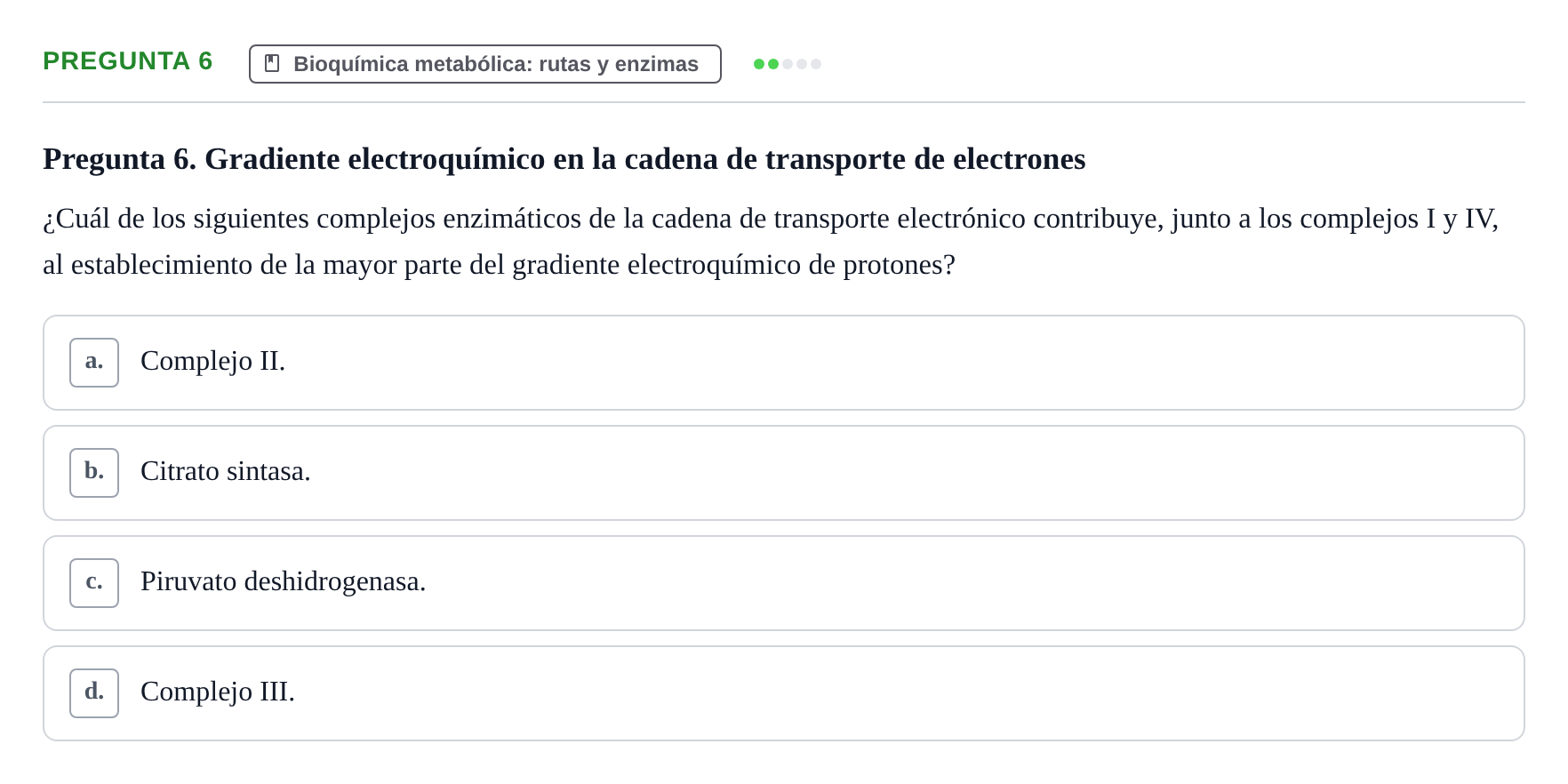 Enunciado: Pregunta 6