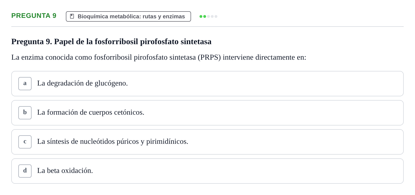 Enunciado: Pregunta 9