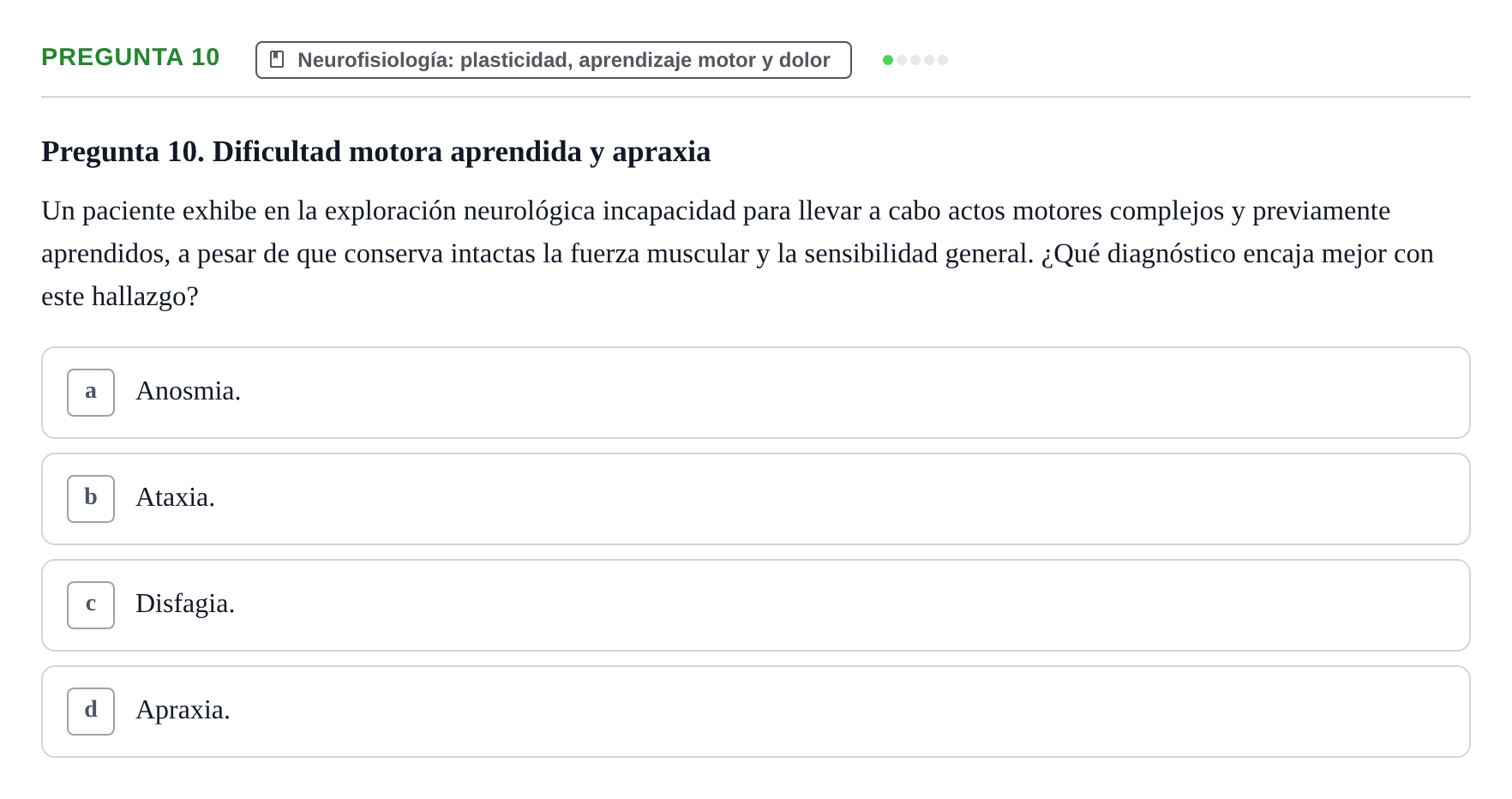 Enunciado: Pregunta 10