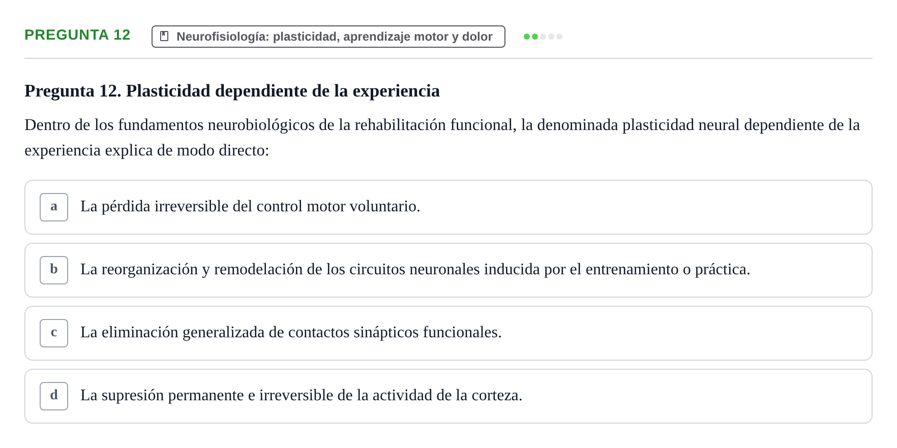 Enunciado: Pregunta 12