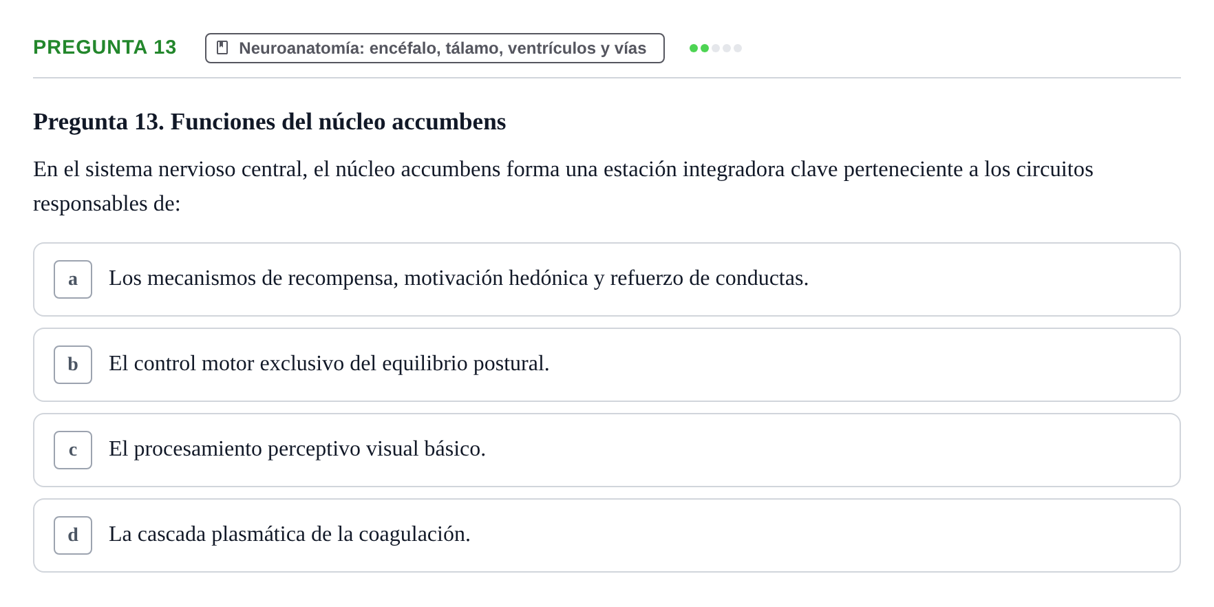 Enunciado: Pregunta 13