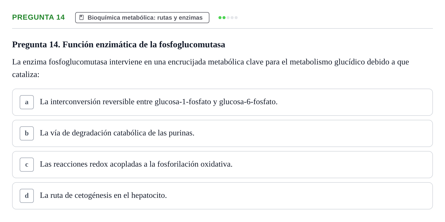 Enunciado: Pregunta 14