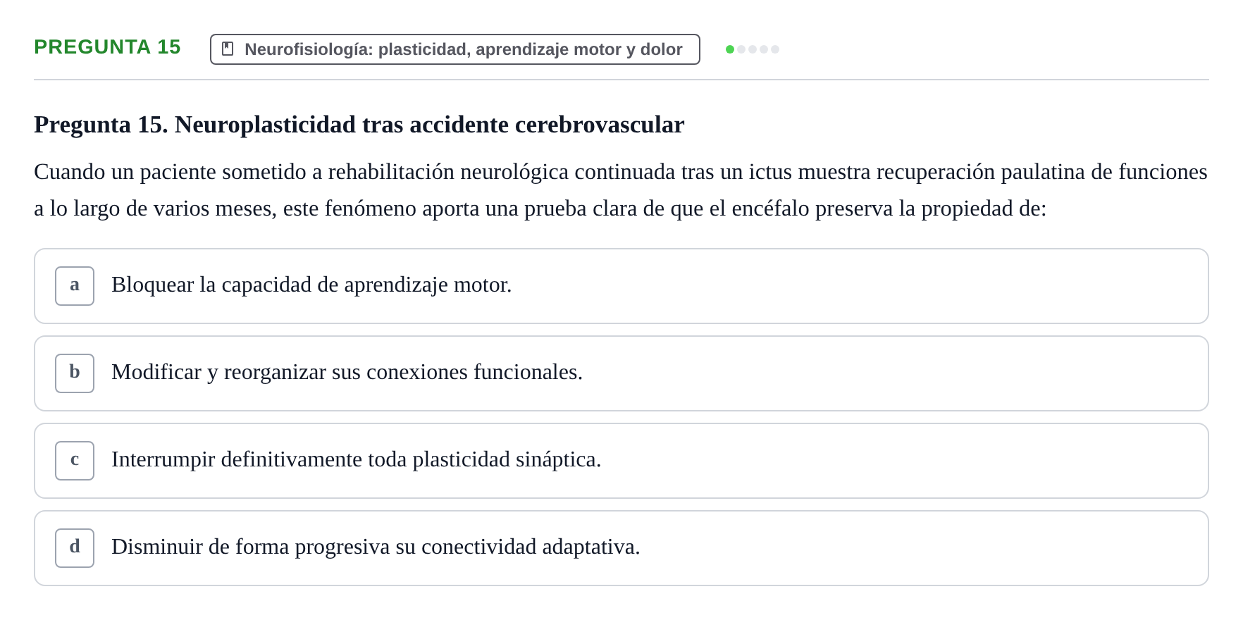 Enunciado: Pregunta 15