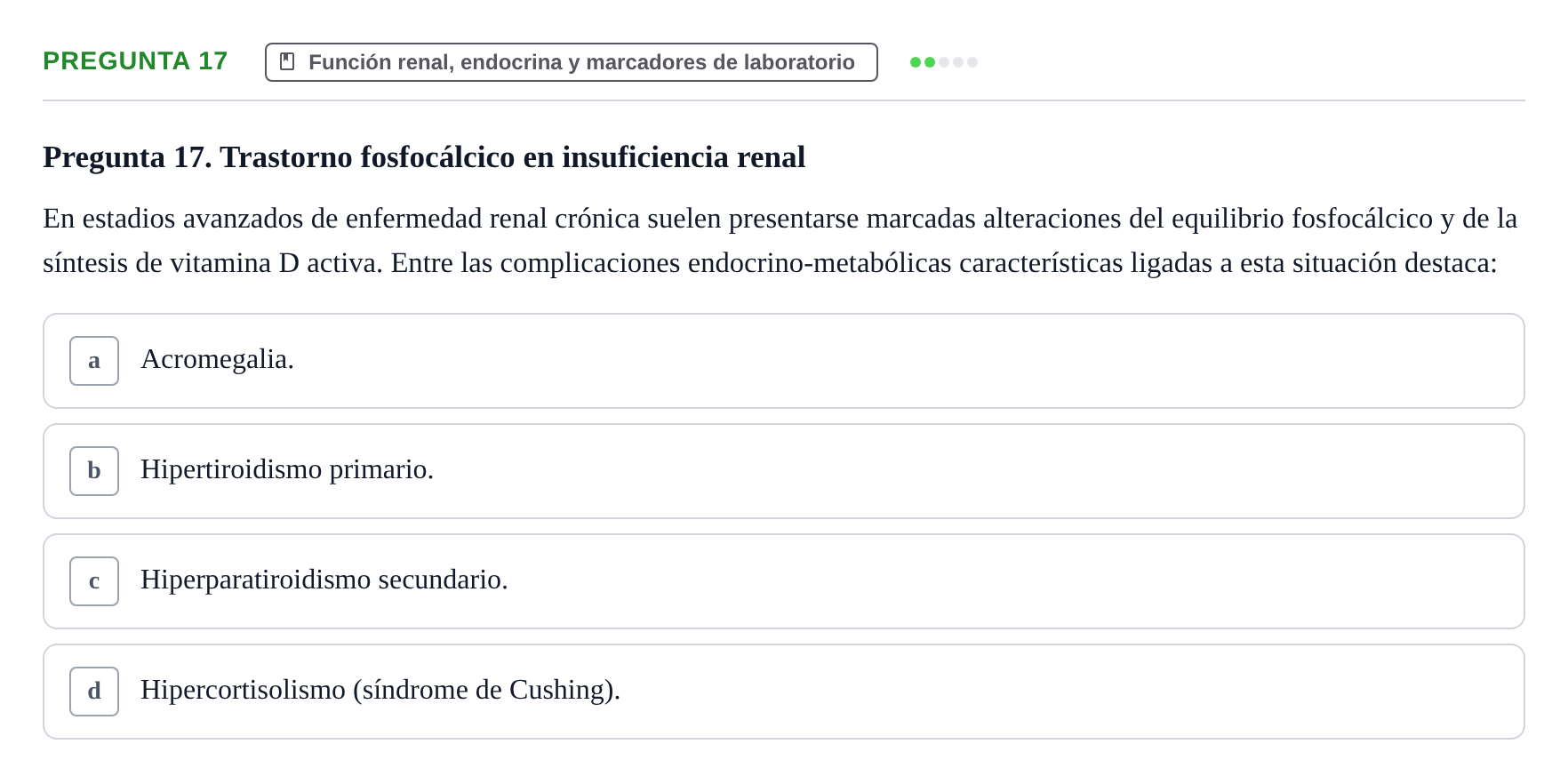 Enunciado: Pregunta 17