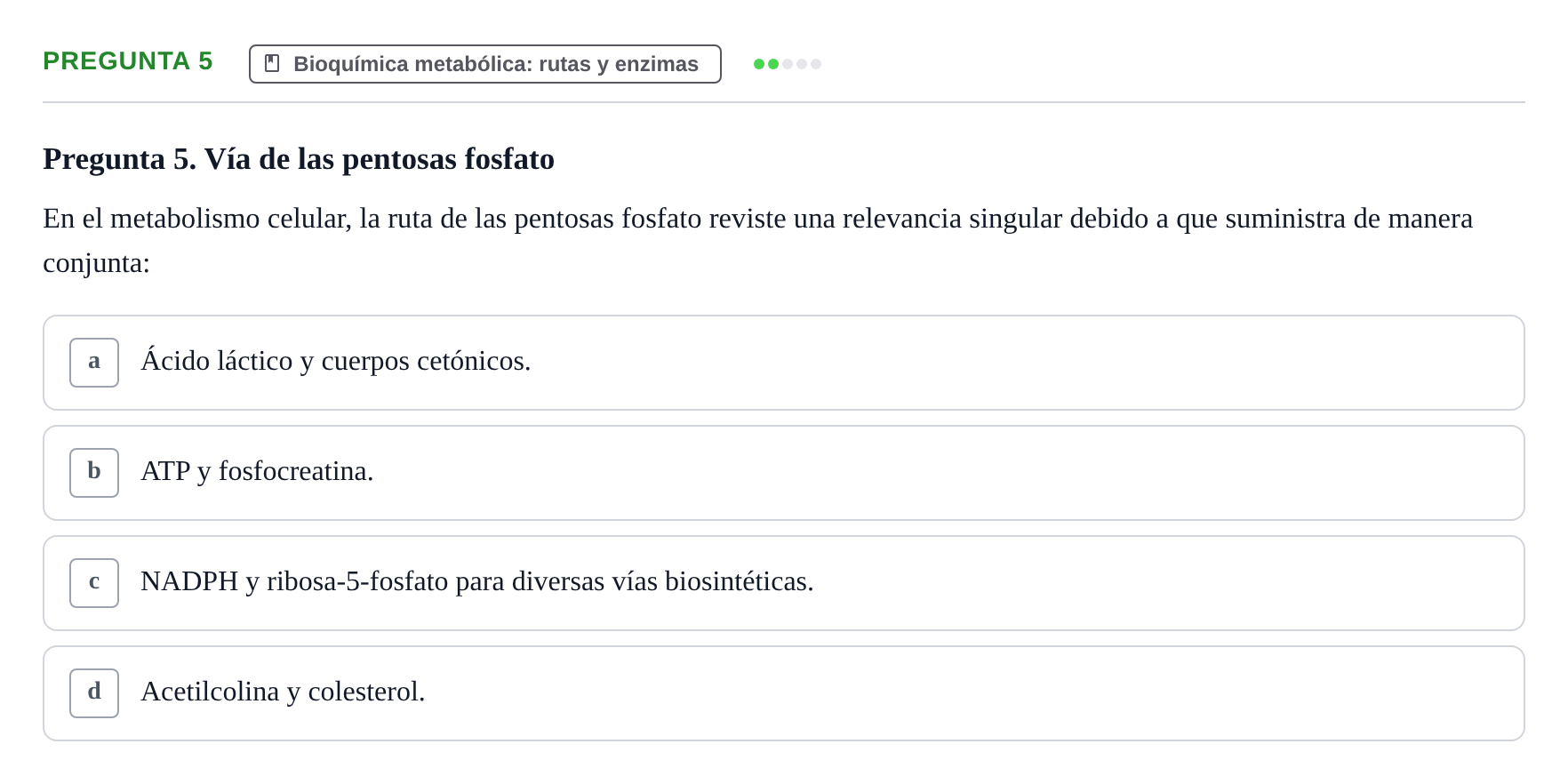 Enunciado: Pregunta 5