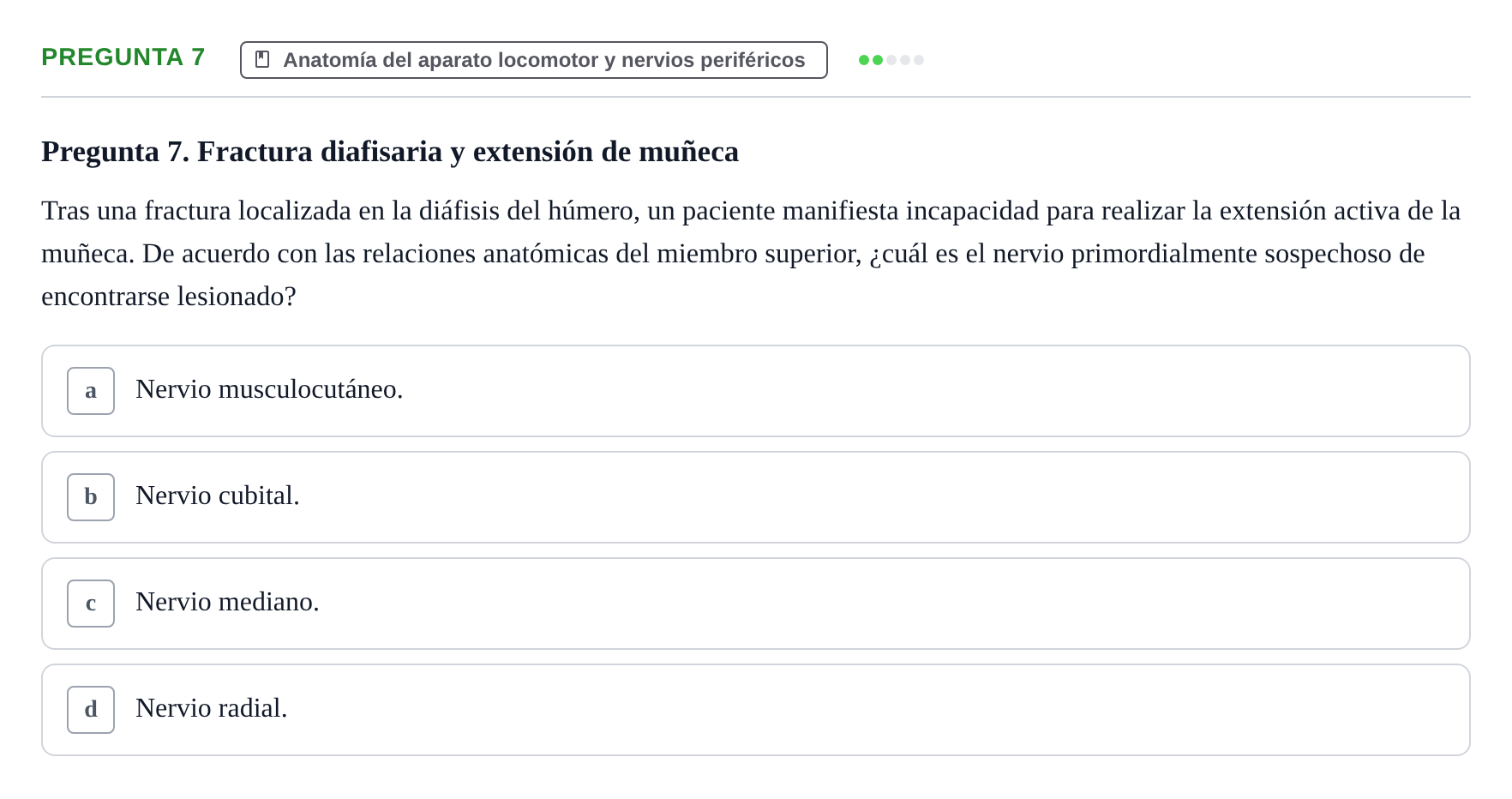 Enunciado: Pregunta 7