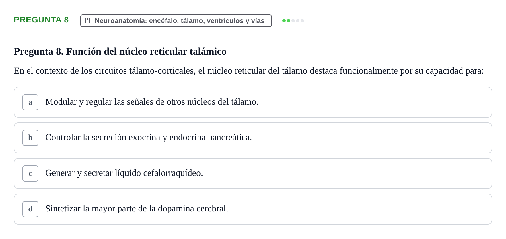 Enunciado: Pregunta 8