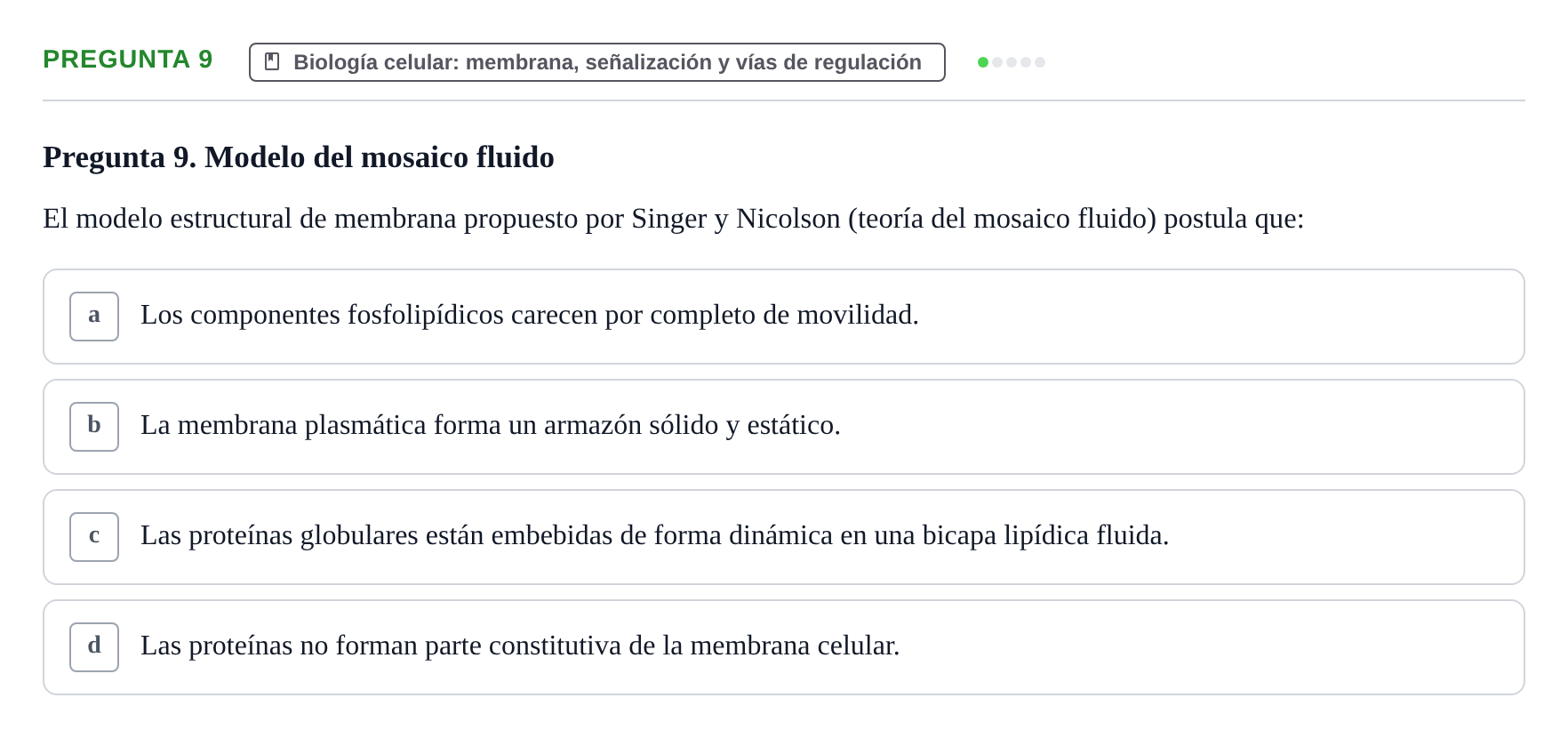 Enunciado: Pregunta 9