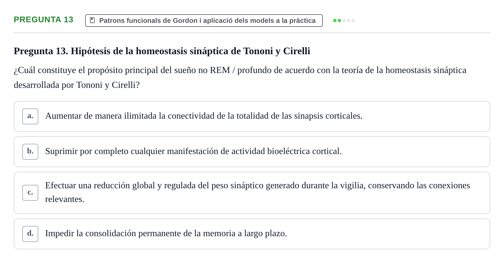 Enunciado: Pregunta 13