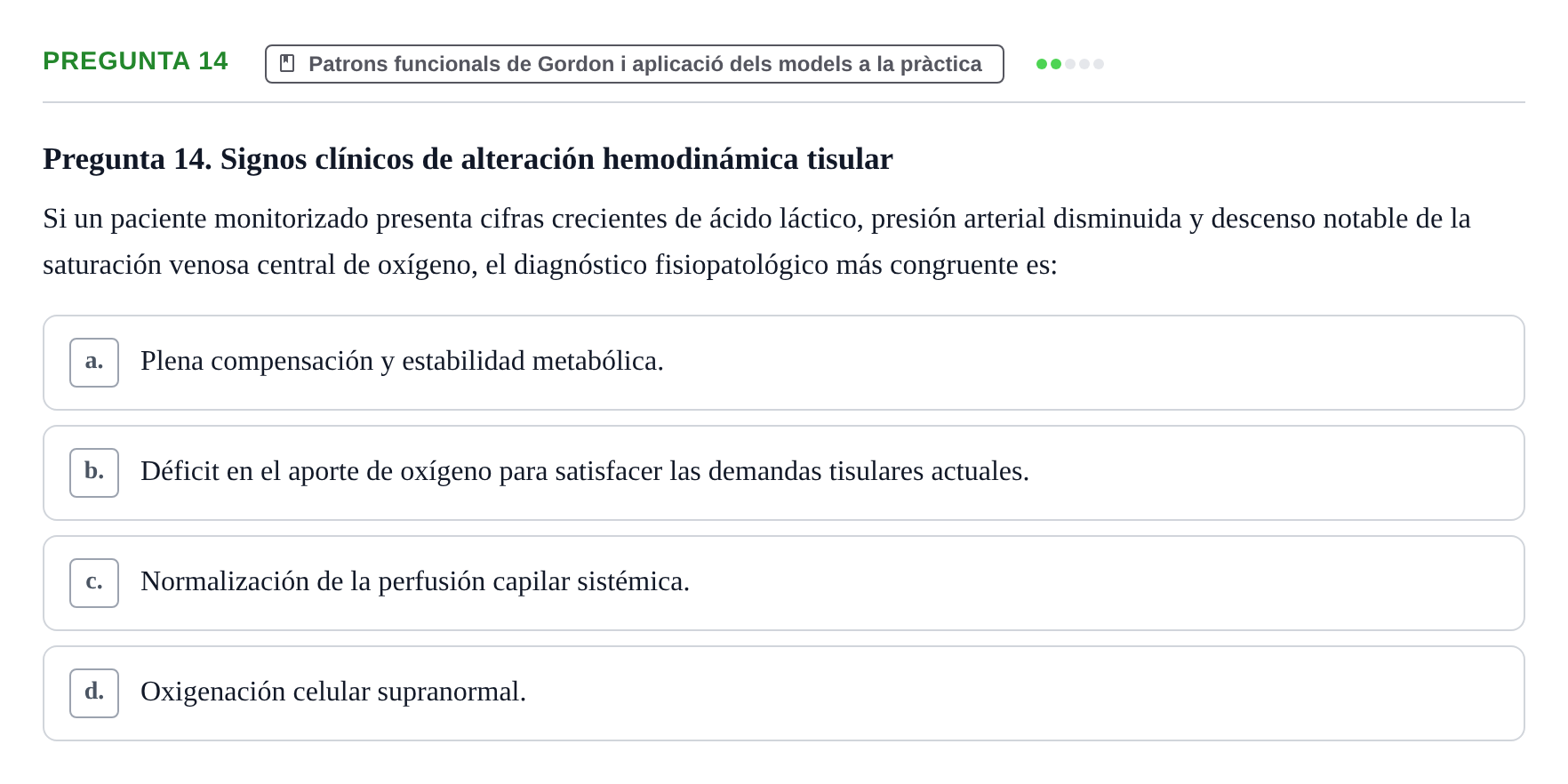 Enunciado: Pregunta 14