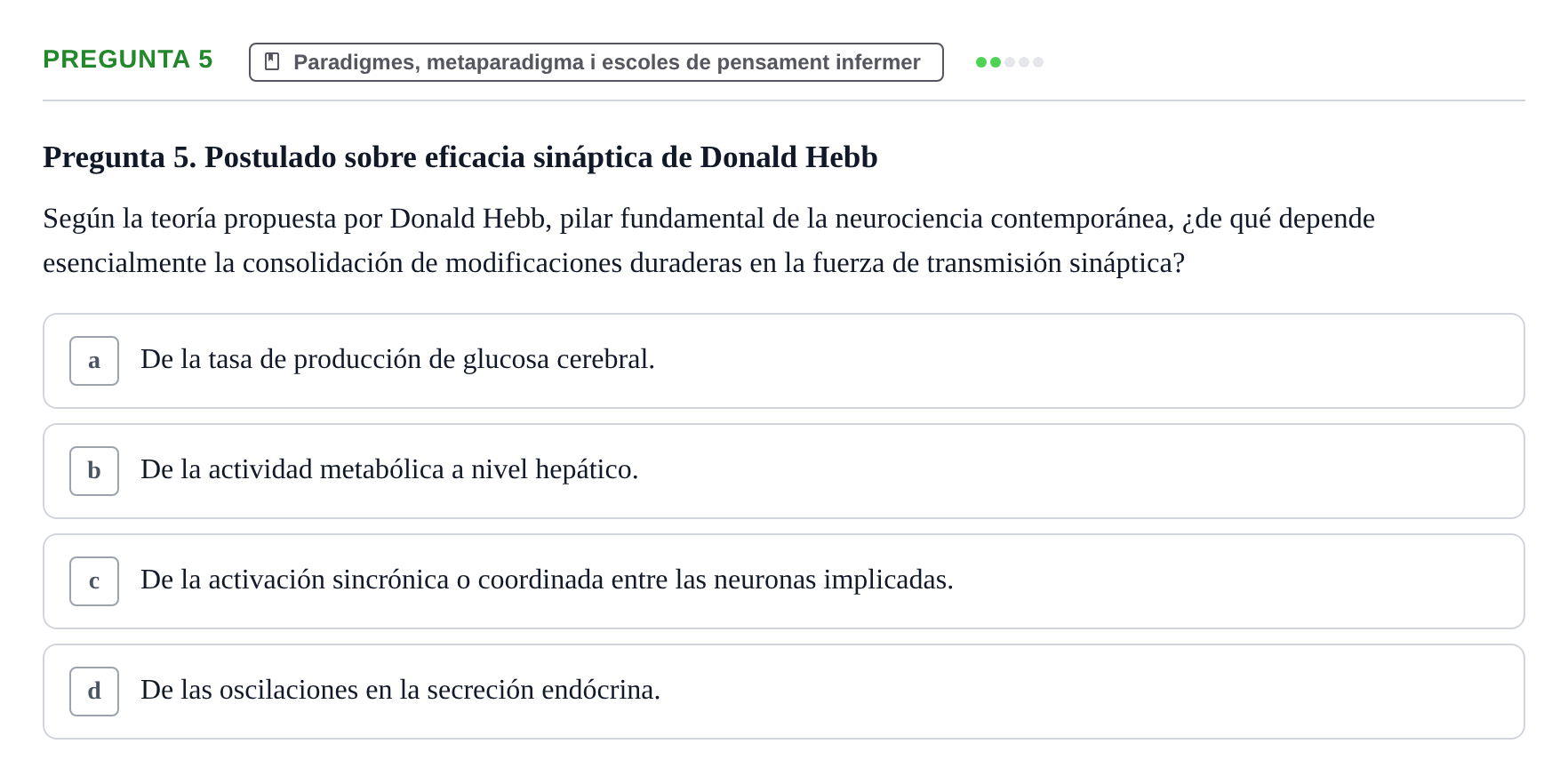 Enunciado: Pregunta 5