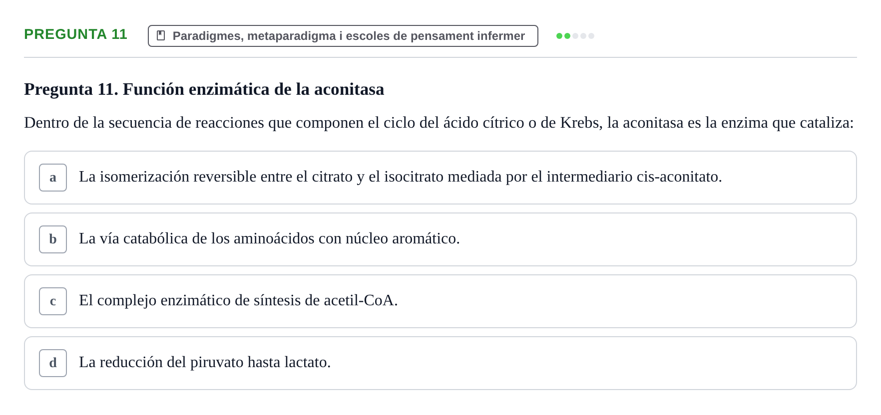 Enunciado: Pregunta 11