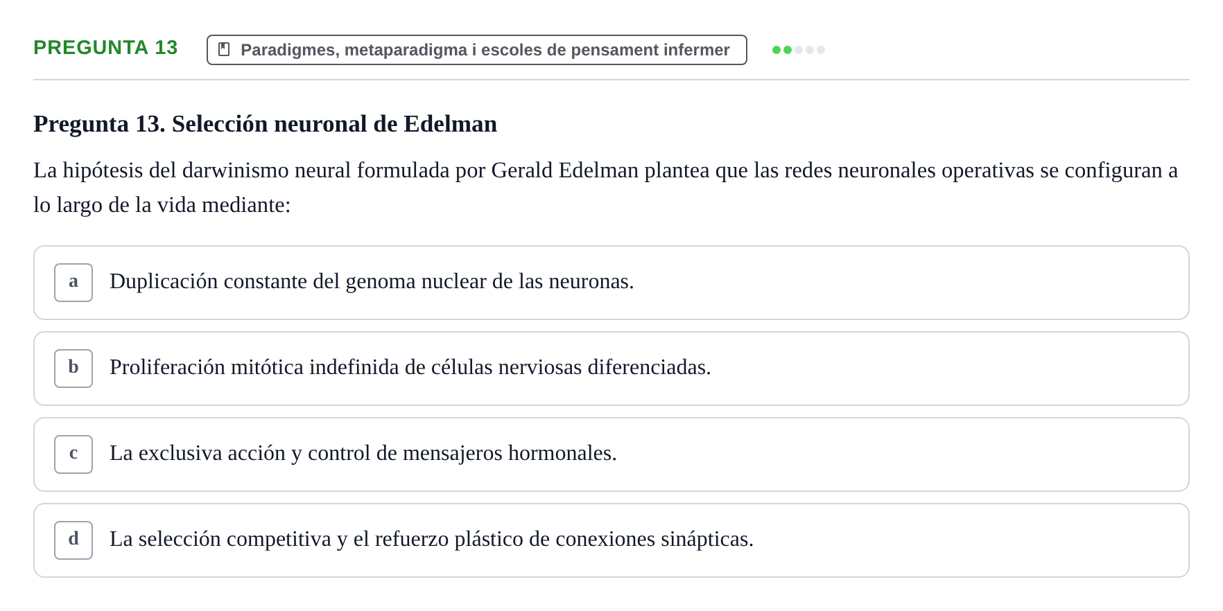 Enunciado: Pregunta 13