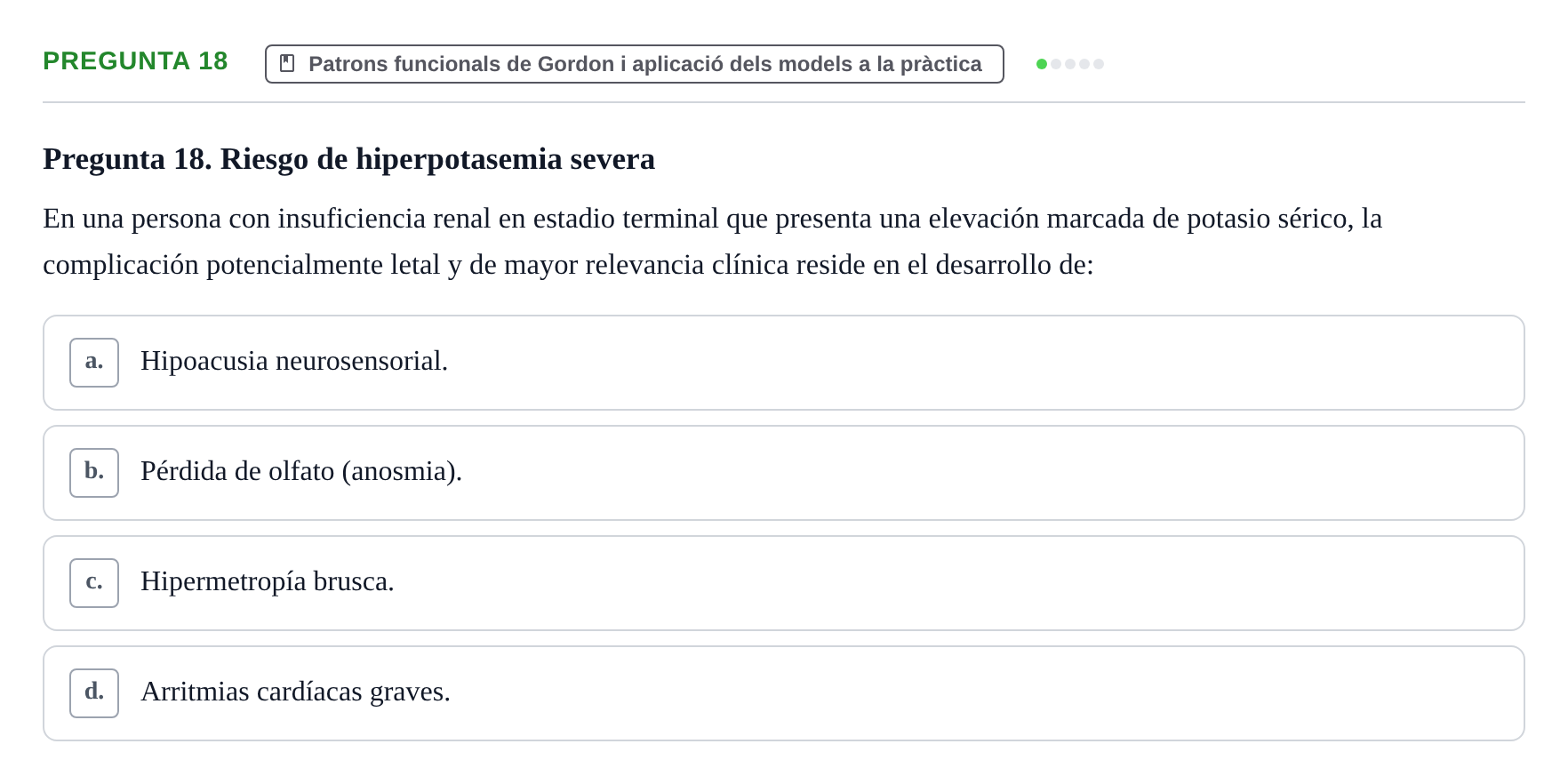 Enunciado: Pregunta 18