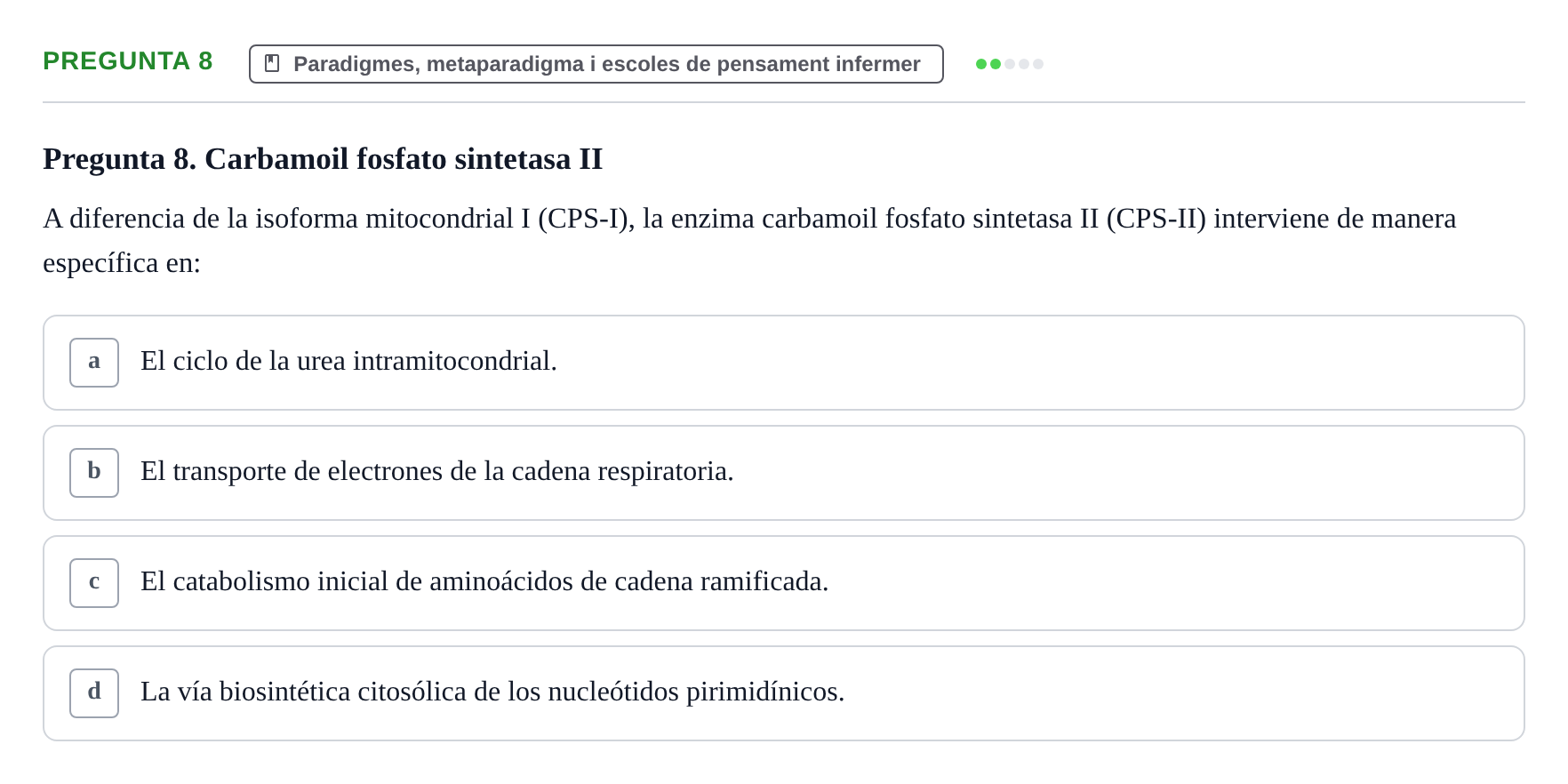 Enunciado: Pregunta 8