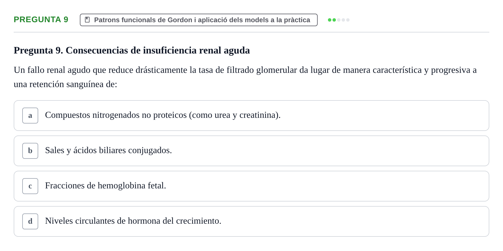 Enunciado: Pregunta 9